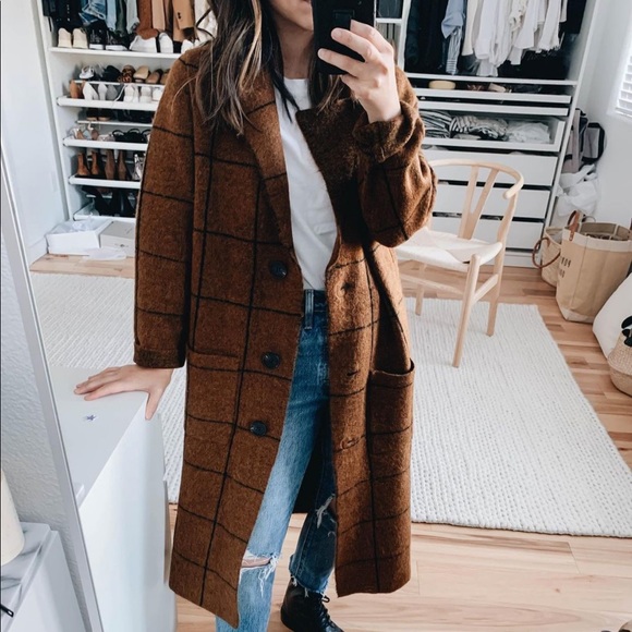 solenne windowpane sweater jacket